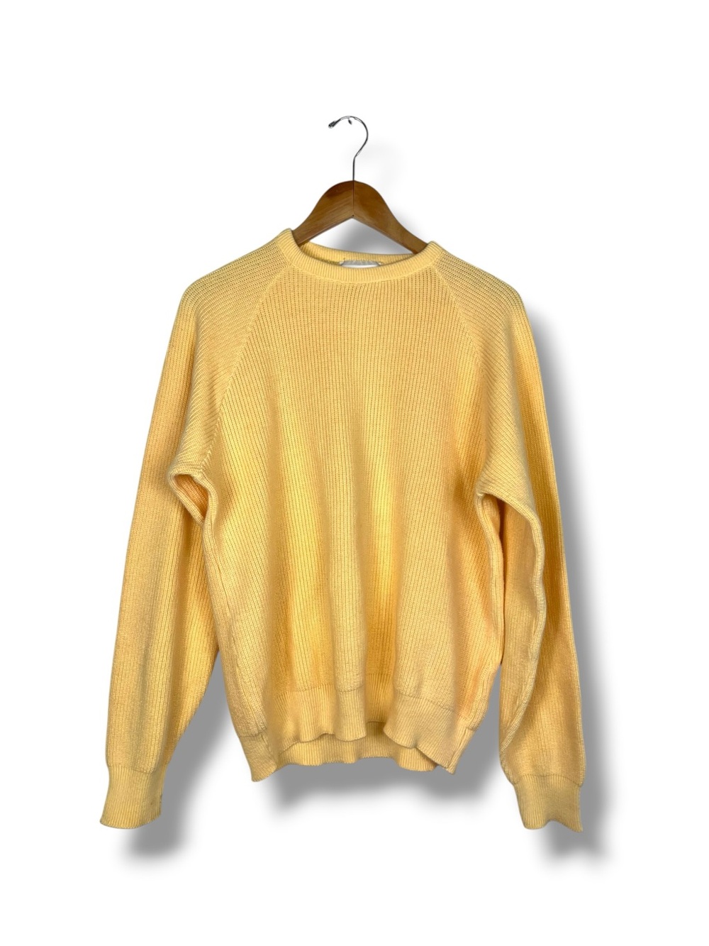 Lord Jeff Vtg “The Whaler Rob” Yellow Crewneck Sweater 100% Cotton Made in USA L